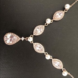 Cubic Zirconia Necklace & Earring Set